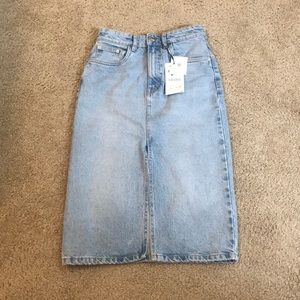 Denim midi skirt NWT
